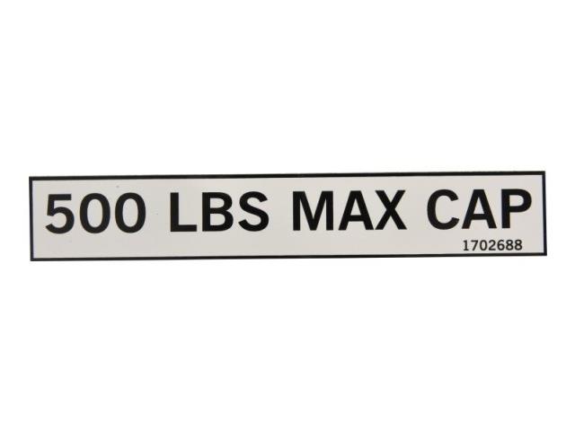 Rental store for DECAL, 500LB MAX CAP in Paris TN